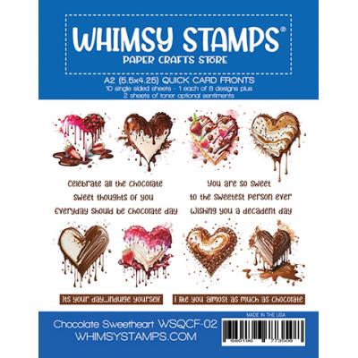 Whimsy Stamps Quick Card Fronts - Chocolate Sweetheart